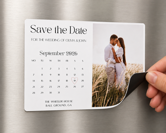 5" × 7" Custom Save-the-Date Magnets & Mailers
